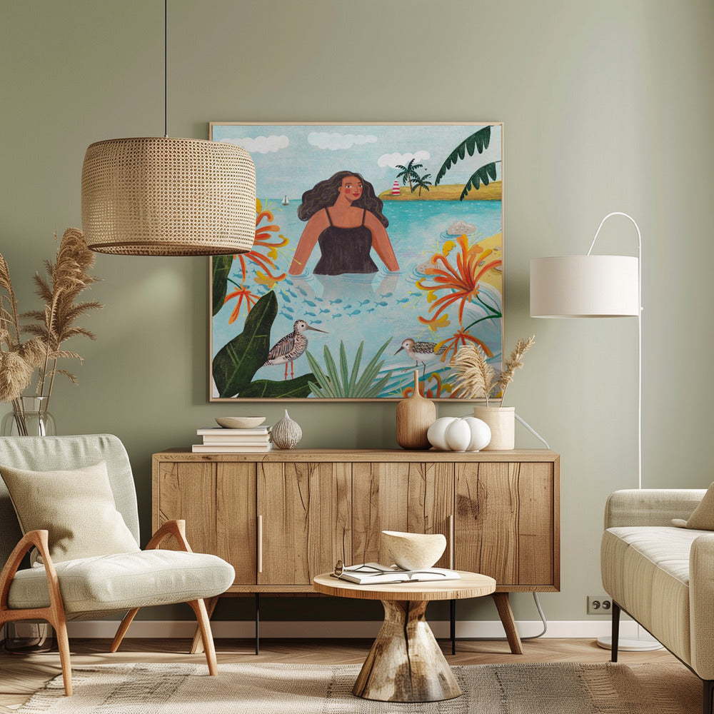 Marcher dans la mer | Tableaux sur Toile