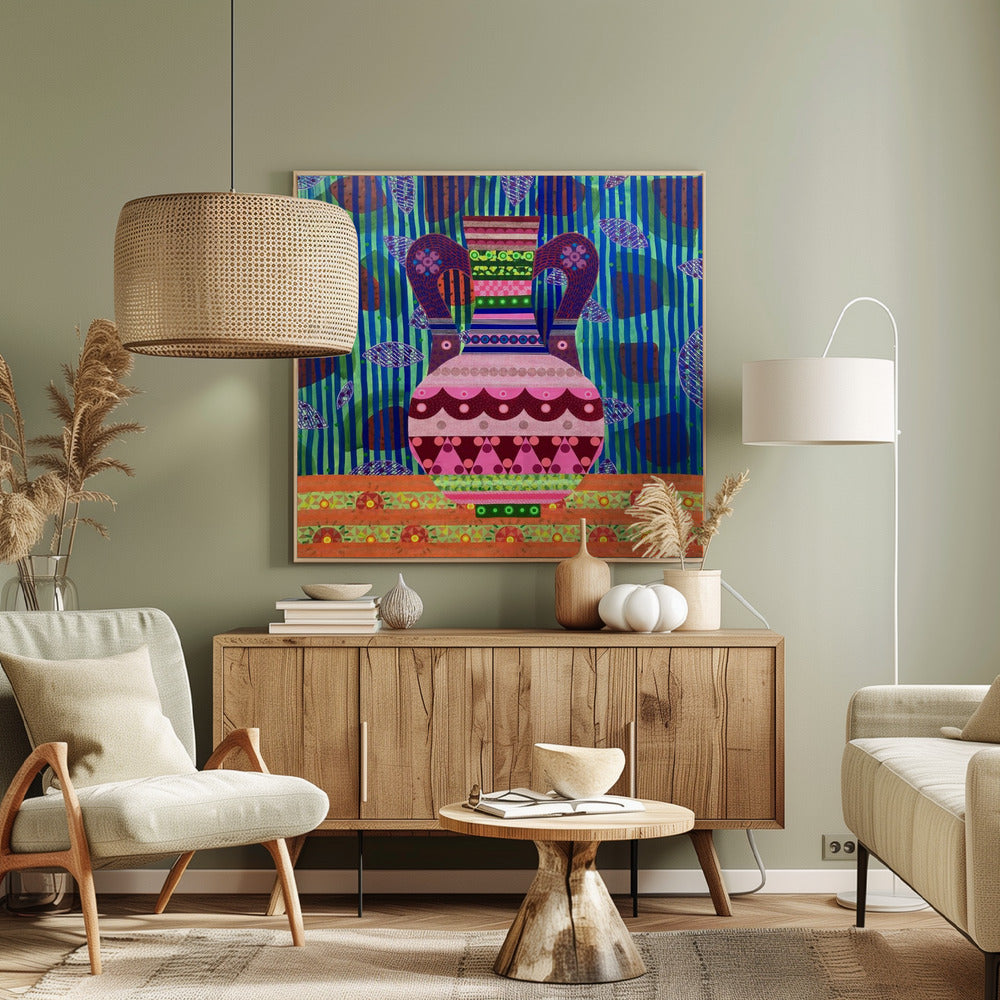 Vesimeloni ja maljakko | Canvastaulut