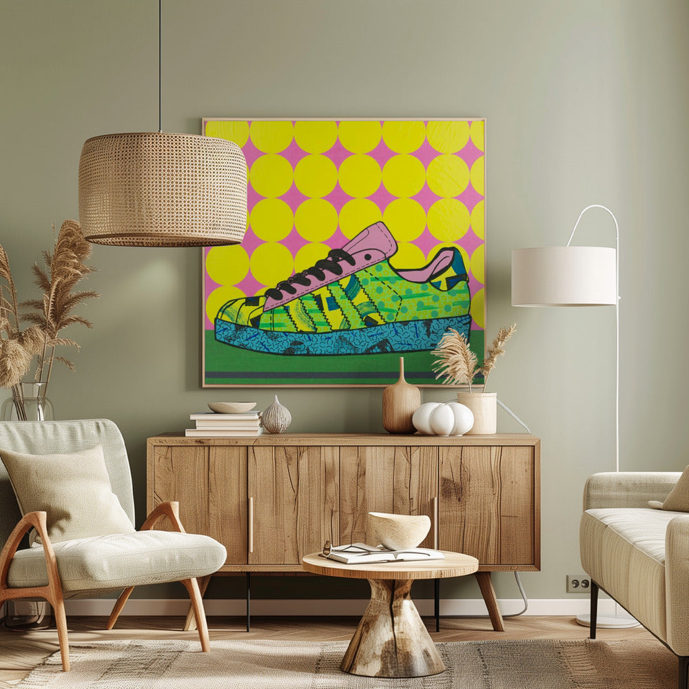 Superstar Green Pink Blue | Canvas