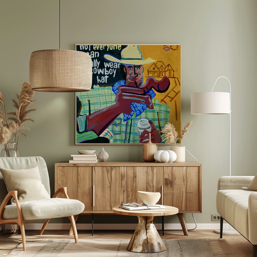 Nie każdy może nosić kapelusz kowbojski | Wydruki na łótnie
