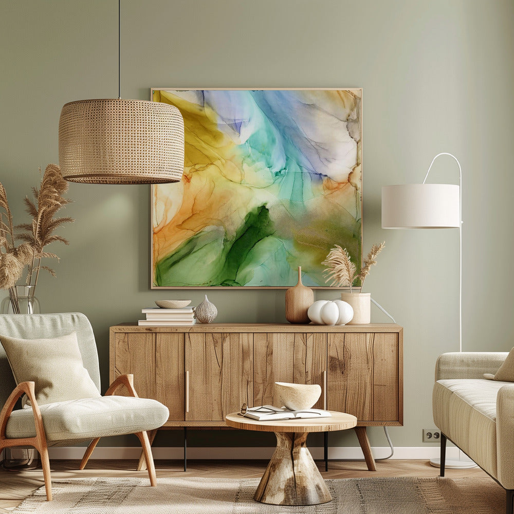 Lebendige bunte Farbtöne | Leinwand