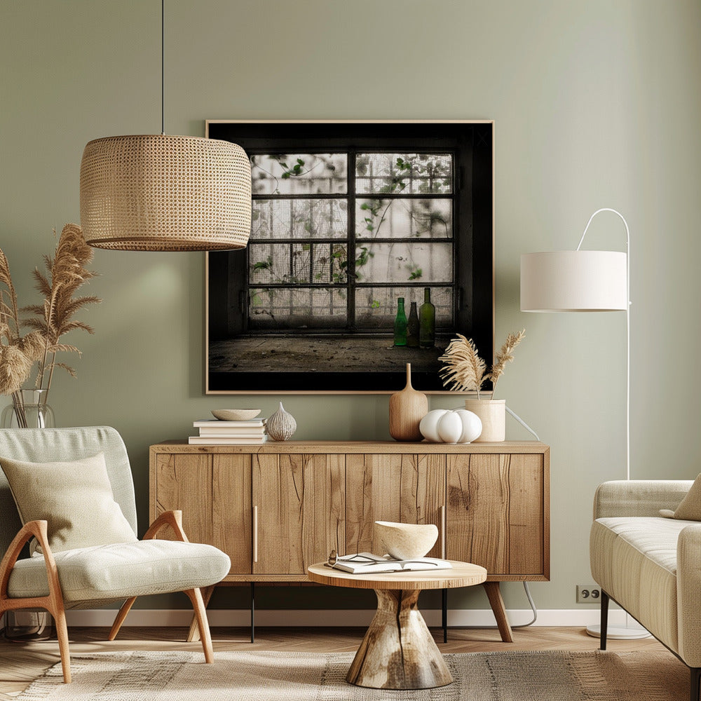 Martwa natura ze szklaną butelką | Wydruki na łótnie