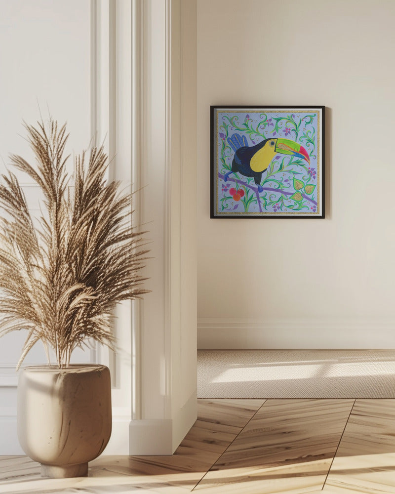 Colorful Beak Perched On A Branch | Poster