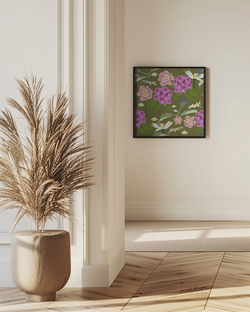 Rhododendrons and daisies | Poster