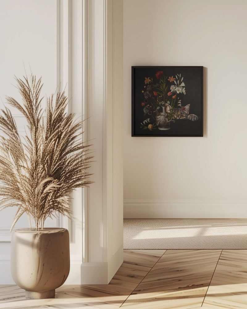 Vintagevas med livfulla blommor | Poster