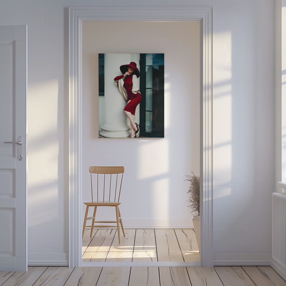 Elegance in Crimson | Canvas