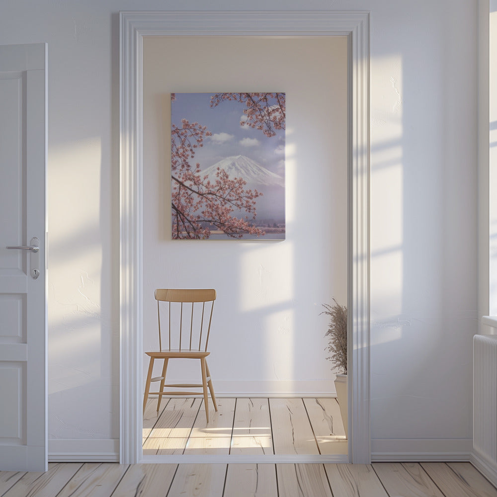 Góra Fuji wśród kwiatów wiśni | Wydruki na łótnie