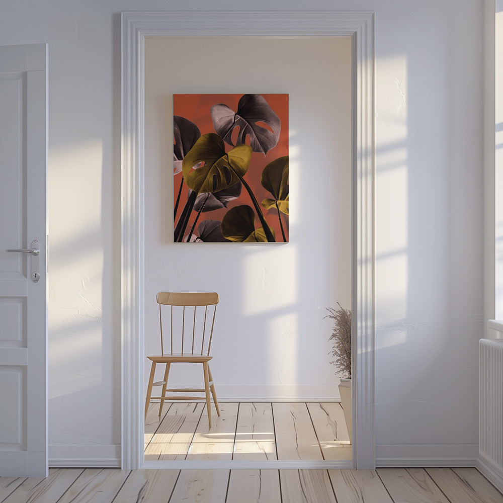 Monstera Orange 01 | Canvas