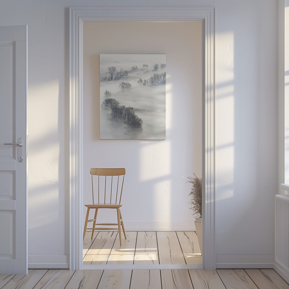 Trees in the fog | Canvas