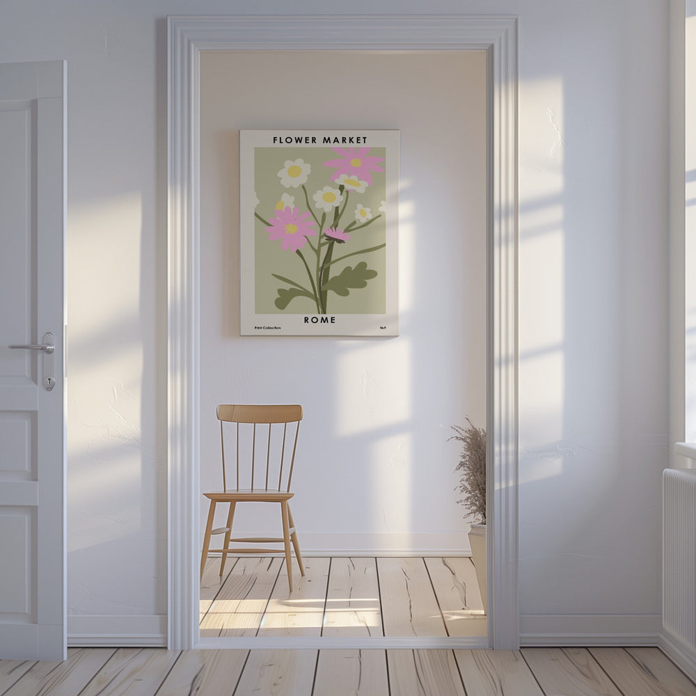 Blumenmarkt Rom | Leinwand-Bilder