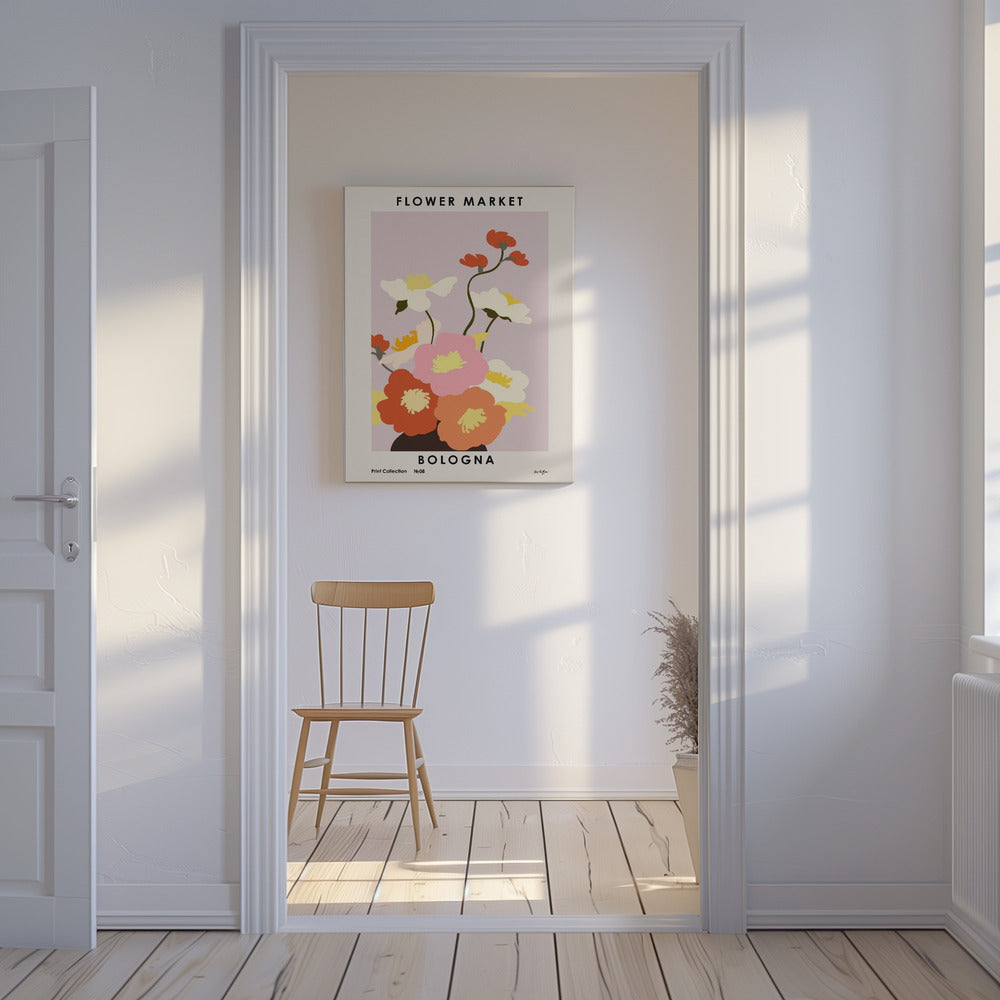 Blumenmarkt. Bologna | Leinwand-Bilder