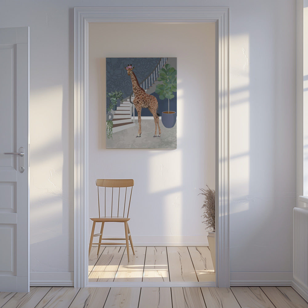 Kirahvi portaiden luona | Canvastaulut