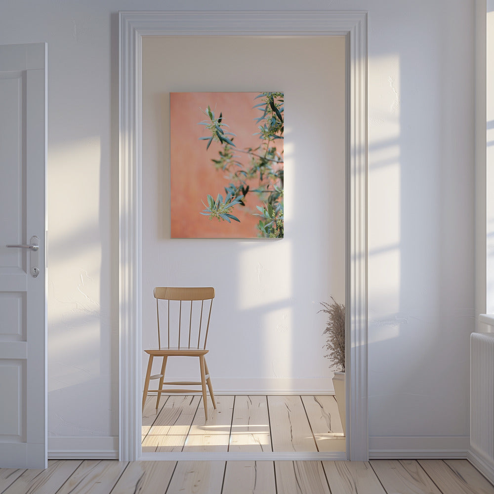 Grün und Koralle | Leinwand
