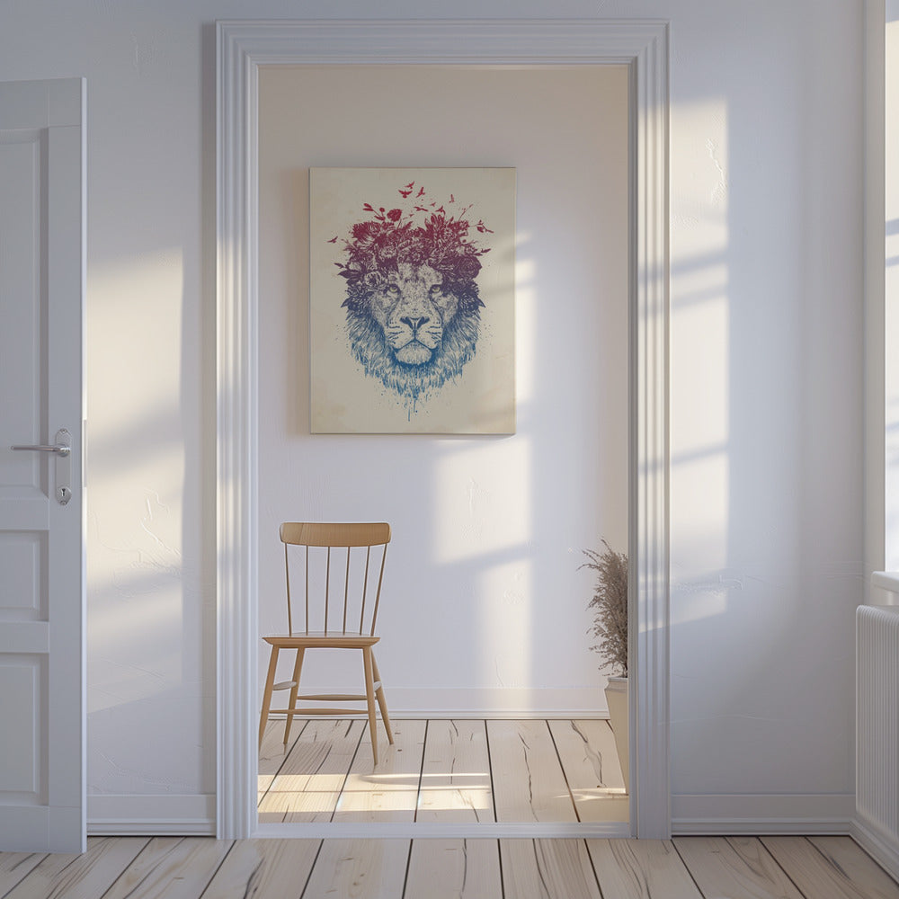 Floral lion | Canvas