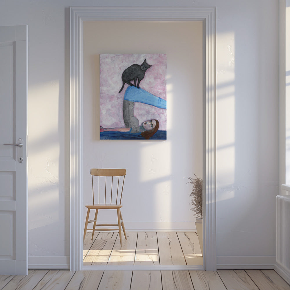 Joogaa kissani kanssa | Canvastaulut