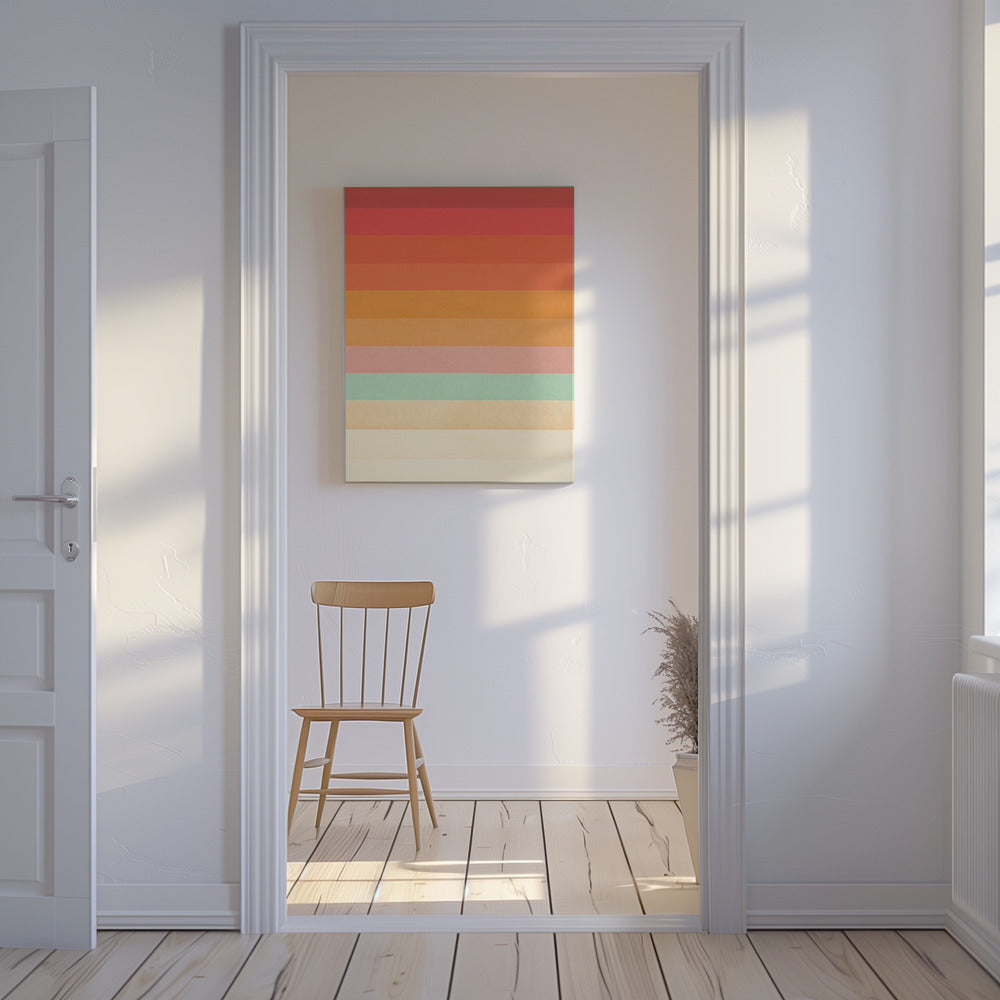 Regenbogen-Chevrons | Leinwand