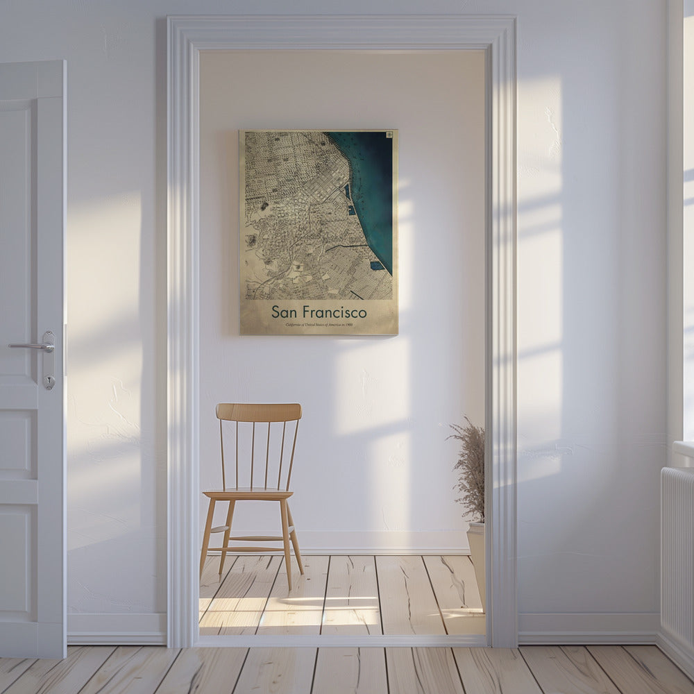 San Francisco retro map | Canvas