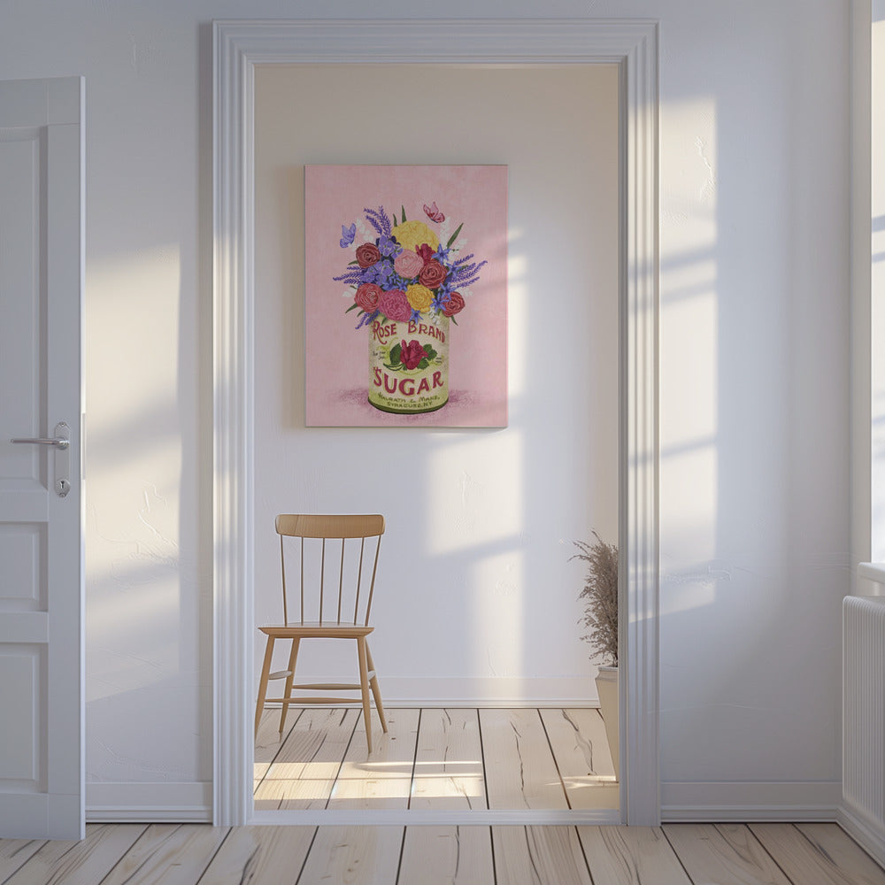 Blommor i en vintageburk | Canvas