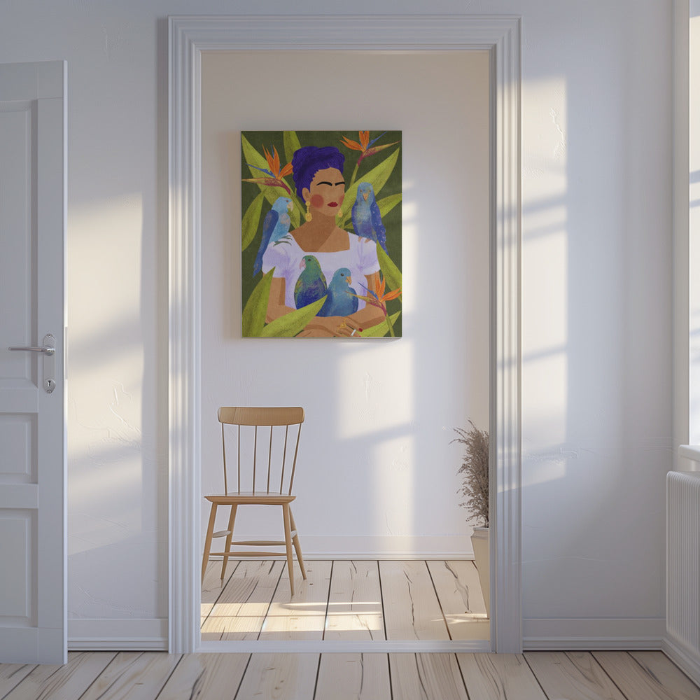 Frida i ptaki | Wydruki na łótnie