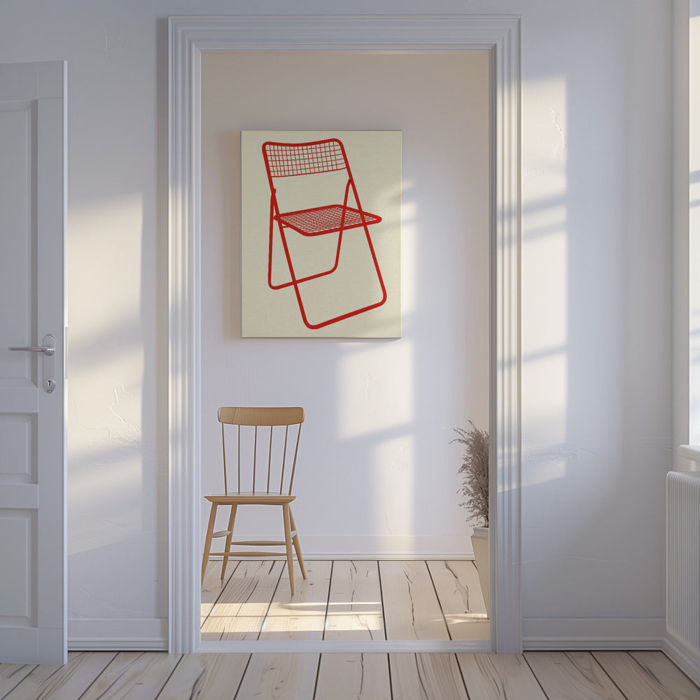 Krzesło Ted Net czerwone | Wydruki na łótnie
