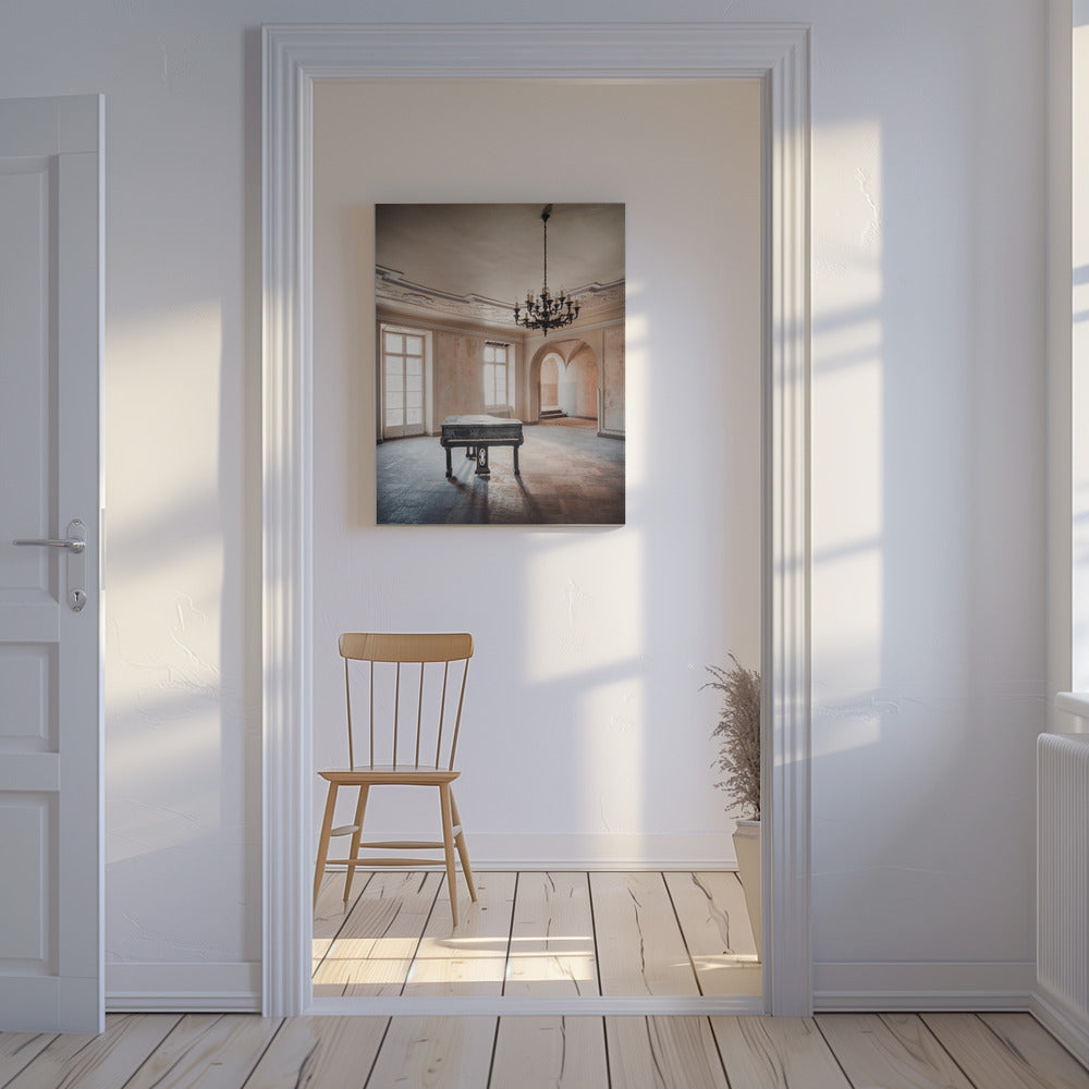 Fortepian w opuszczonym zamku | Wydruki na łótnie