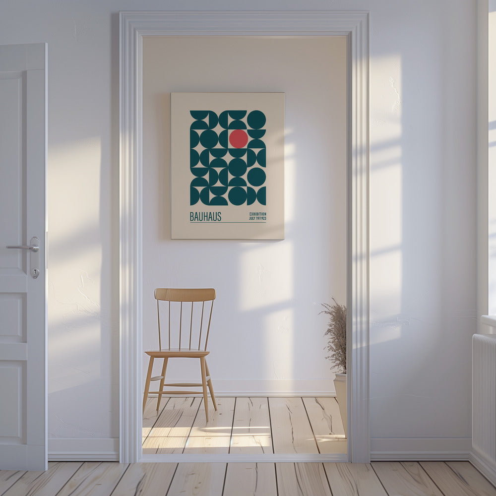 Bauhaus Blaue Kugeln | Leinwand-Bilder