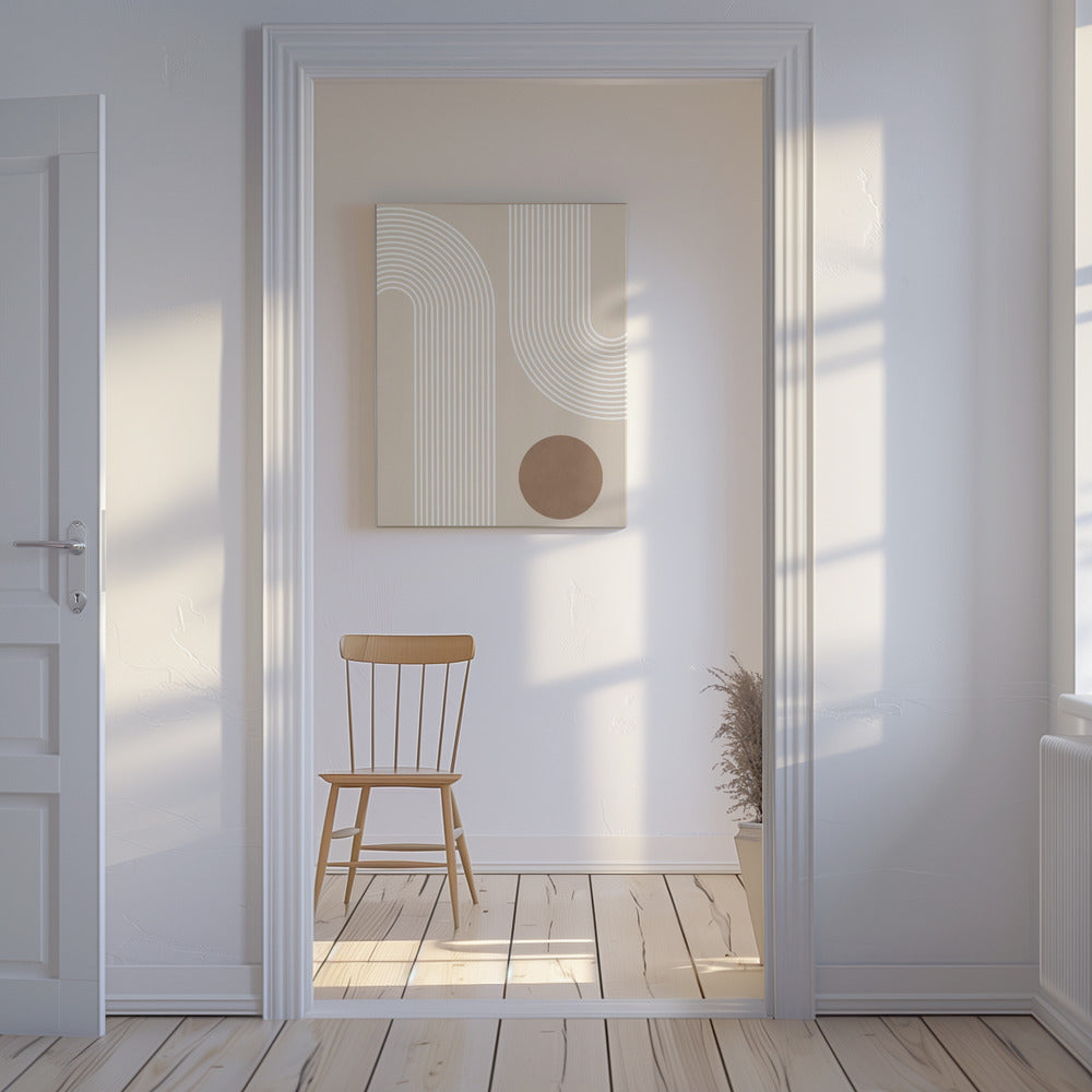 Beige Arc Poster | Canvas