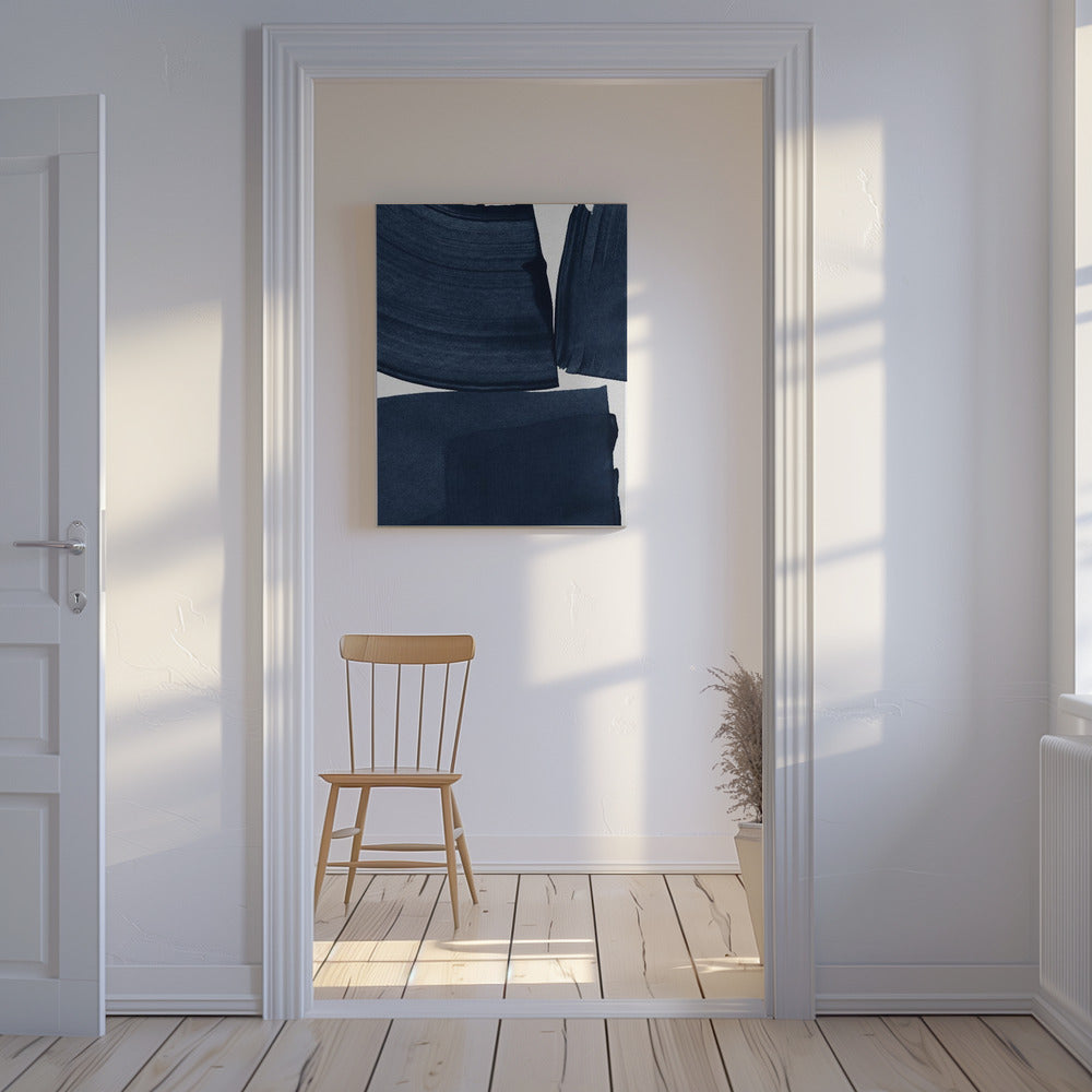 Minimalistisk Maleri Blå I | Lærredsbilleder