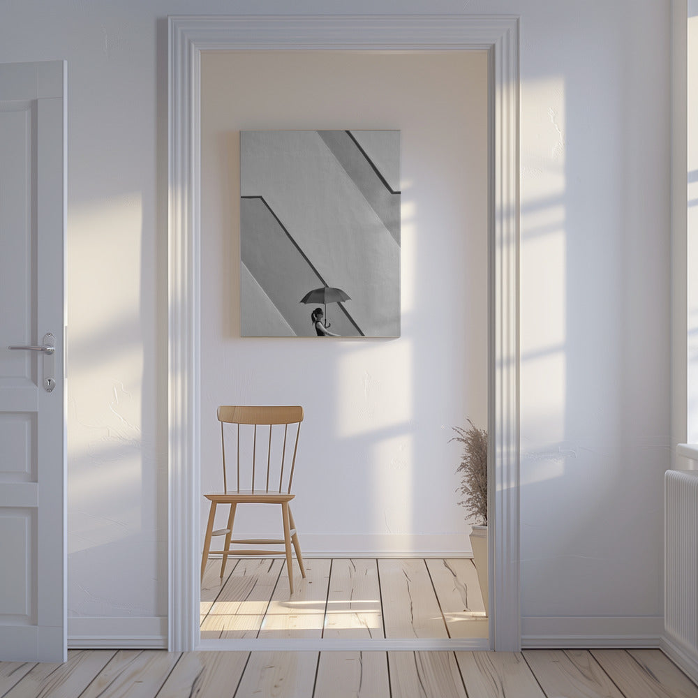 Frau mit Regenschirm | Leinwand-Bilder