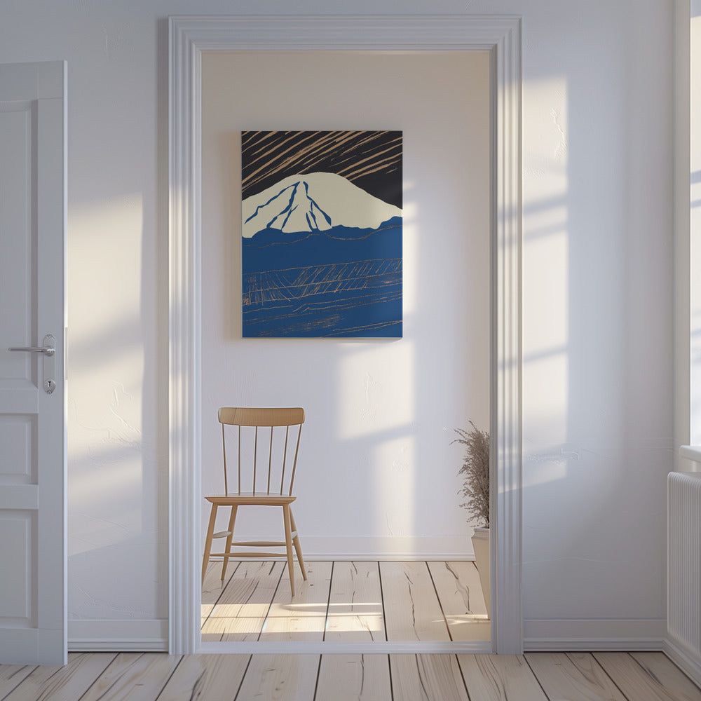 Snowy Mountain Glow | Canvas