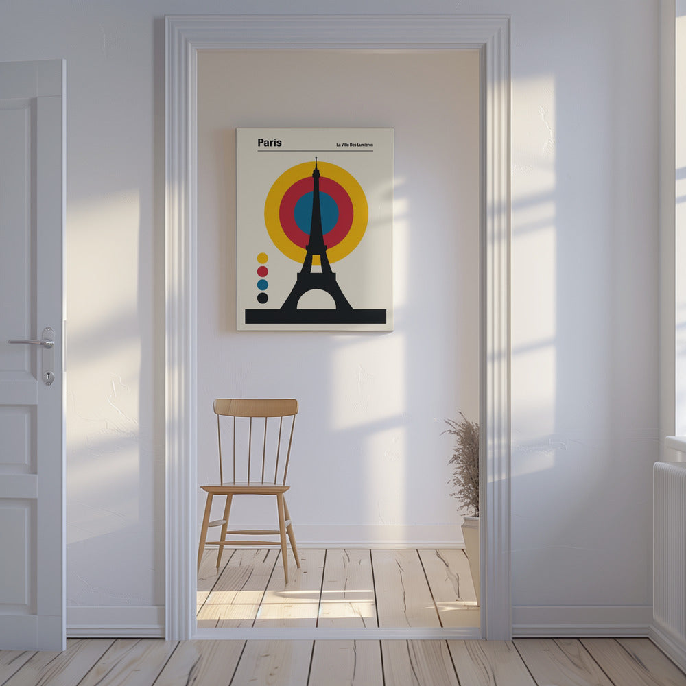 Paris Eiffel Tower Retro travel Print | Canvas