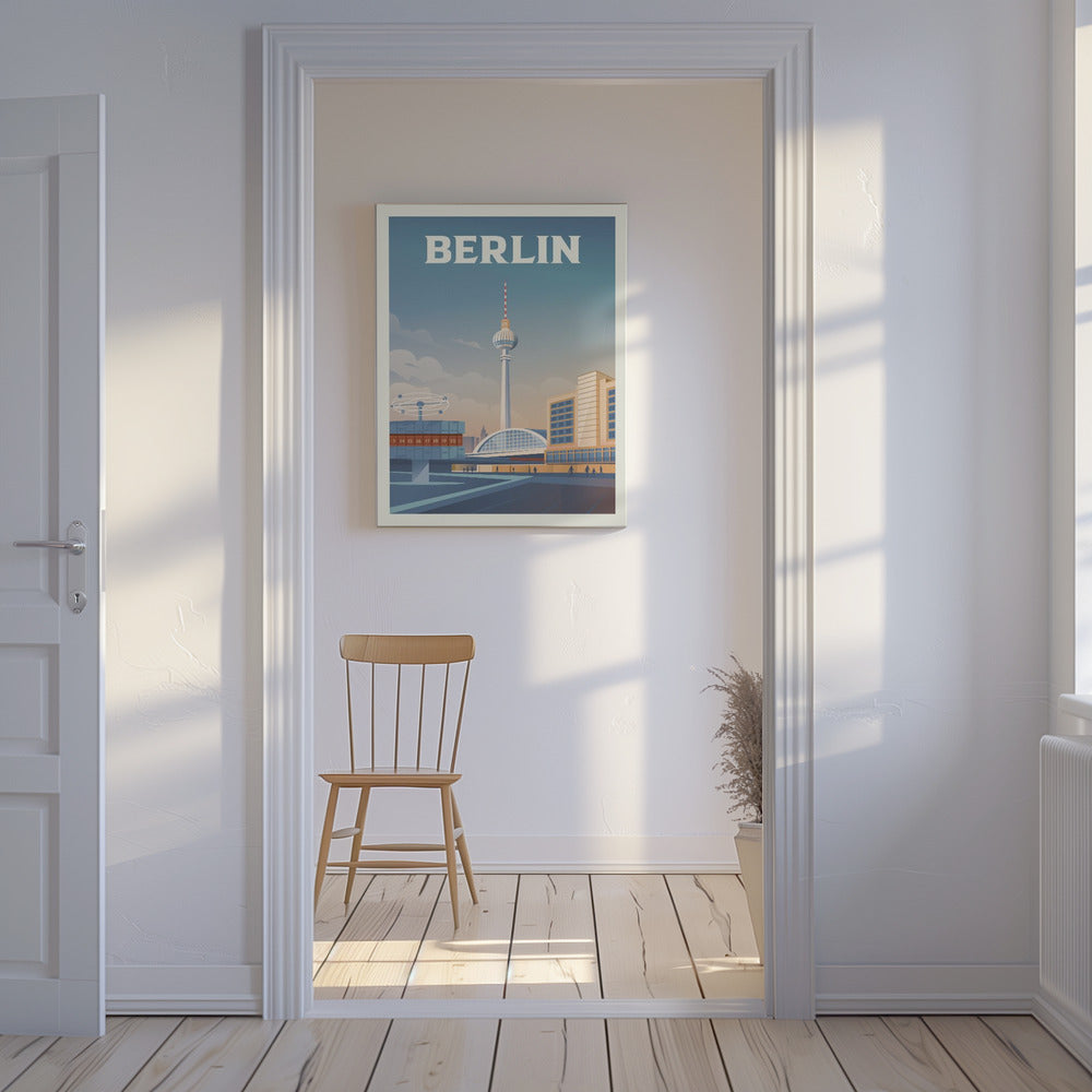 Berliner Stadtbild Reisedruck | Leinwand-Bilder