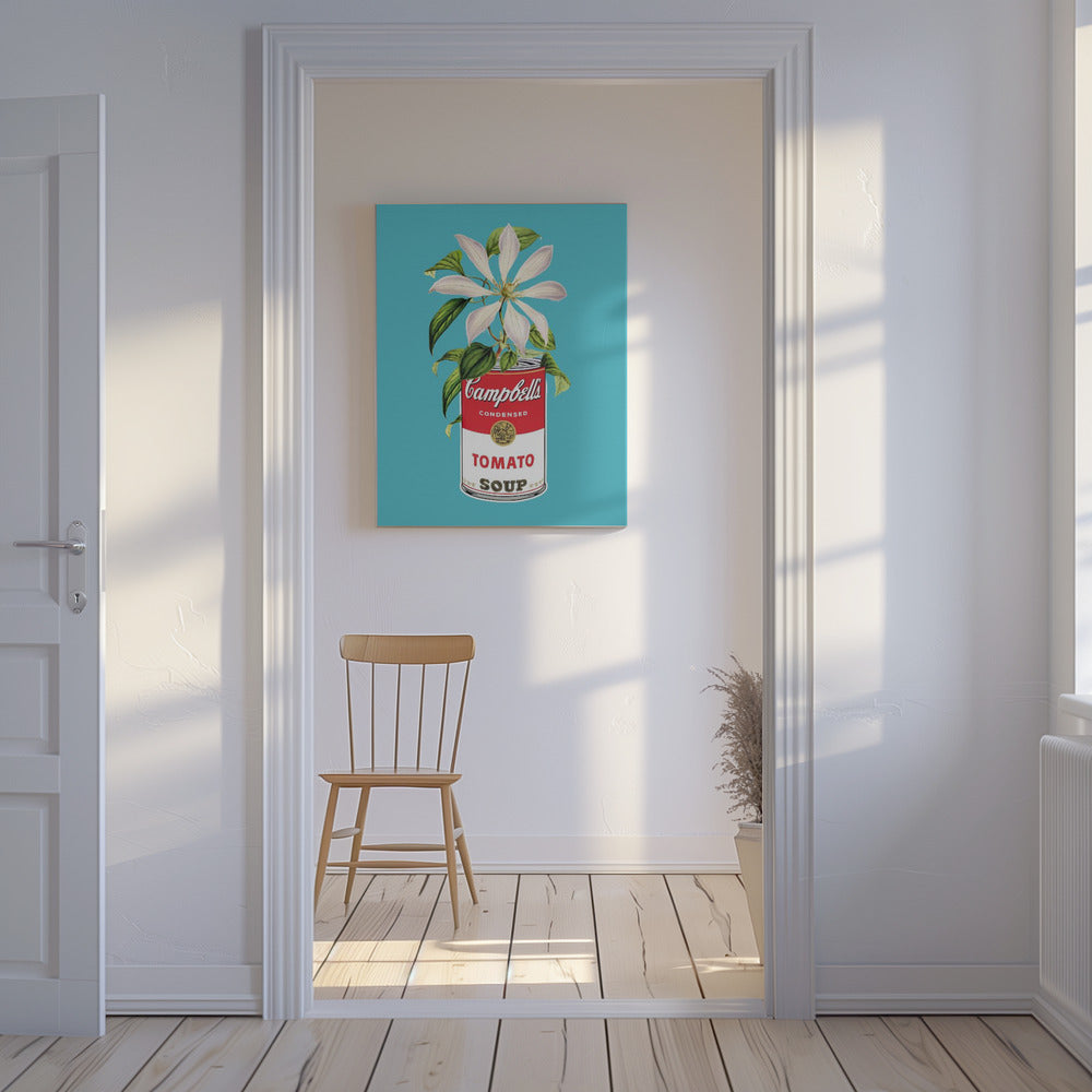 Campbells and Flowers | Canvas