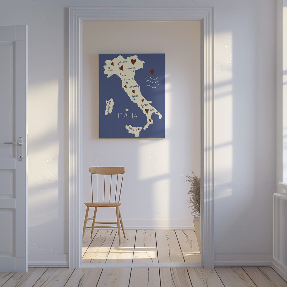 Italian kartta | Canvastaulut