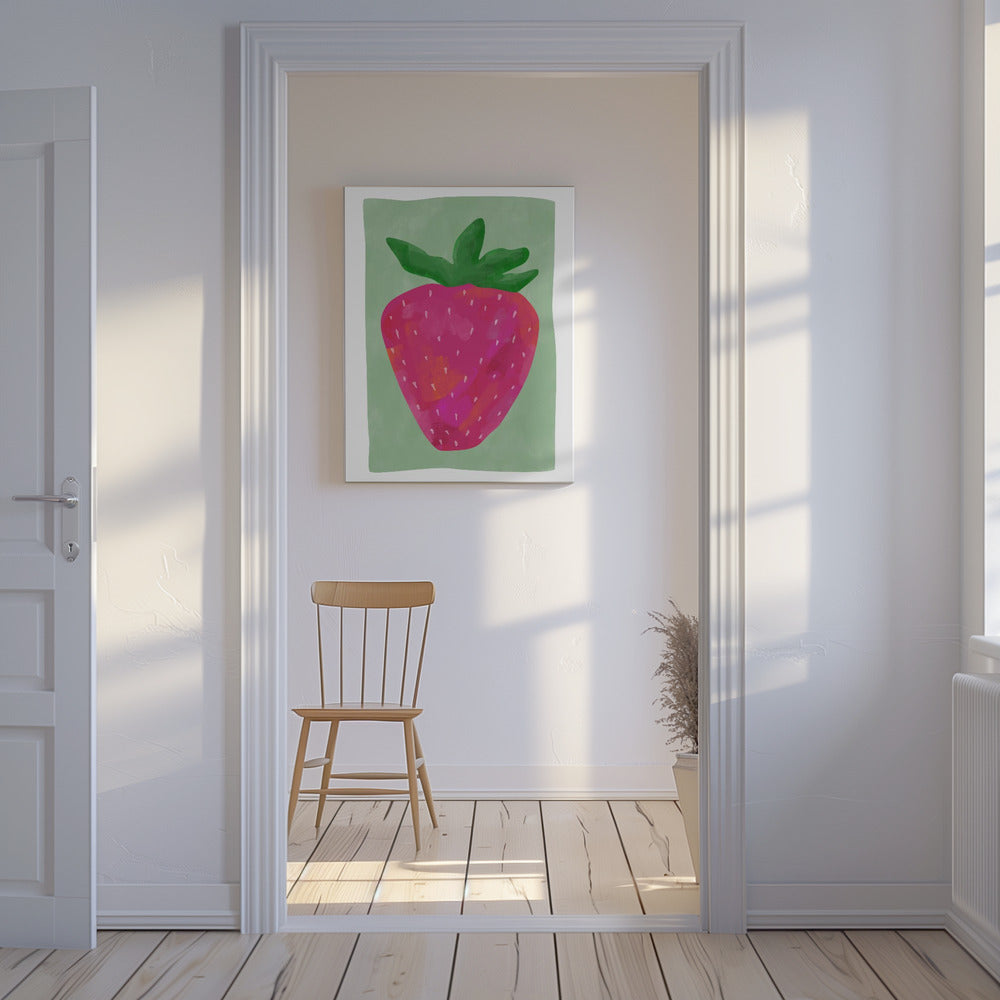Lebendige Erdbeere | Leinwand