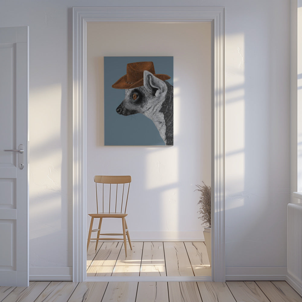 Felix The Cowboy Lemur | Canvas
