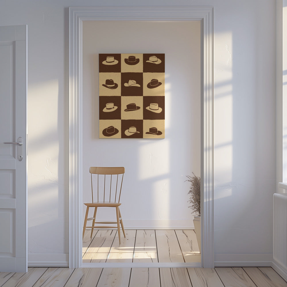 Cowboy Checkerboard | Canvas