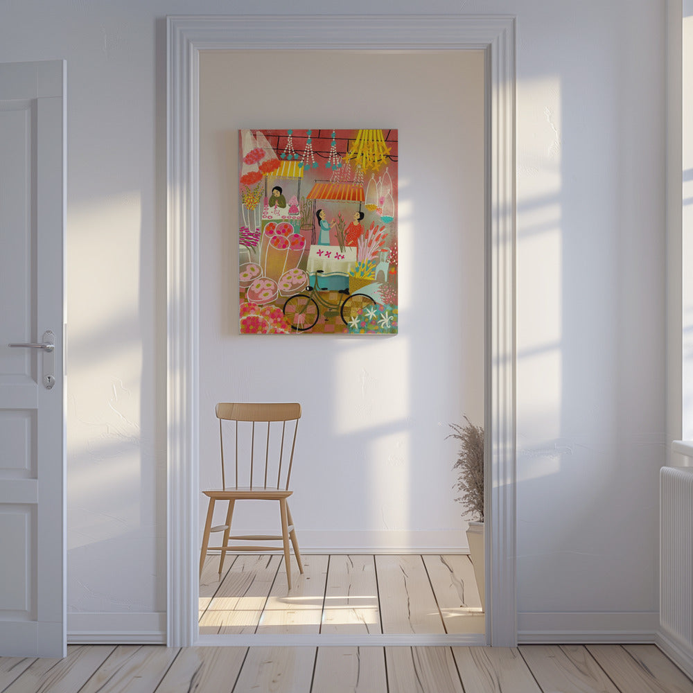 Blumenmarkt Bangkok | Leinwand-Bilder