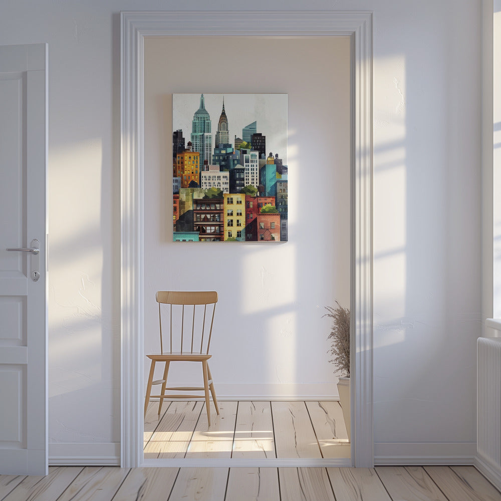 New York City Watercolor Digital Painting (2) | Canvas