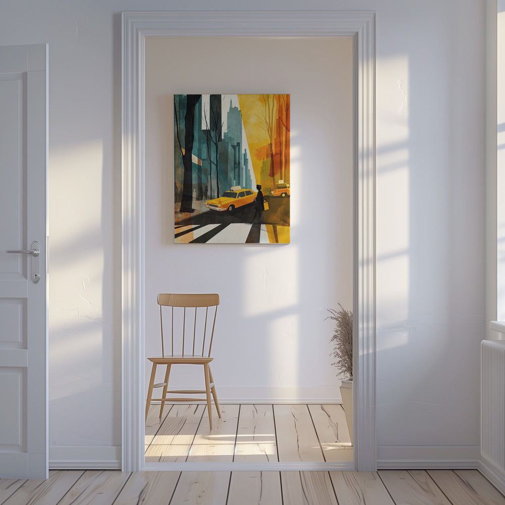 Nowojorski obraz cyfrowy akwarelowy (5) | Wydruki na łótnie