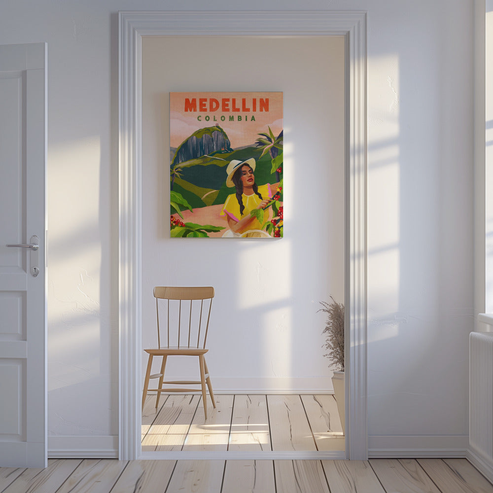 Medellin Colombia Travel Poster | Canvas