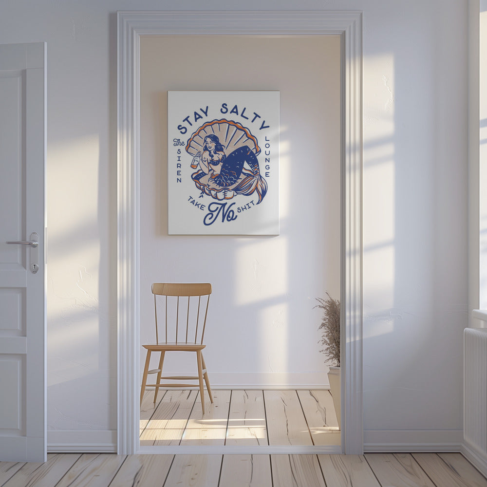 Stay Salty Siren Lounge Pin-Up Sjöjungfru | Canvas