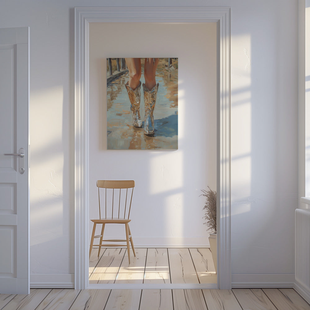 Srebrna kowbojka | Wydruki na łótnie