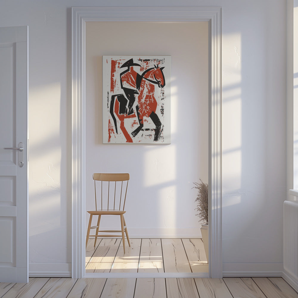 Abstract Horse Rider | Canvas