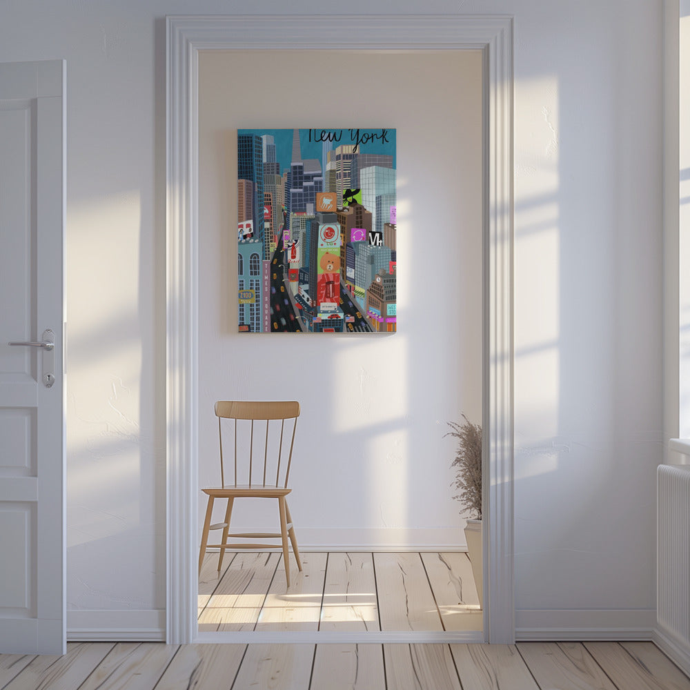 Times Square, New York Illustration by Artist Carla Daly | Canvas