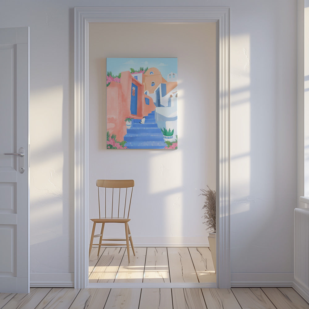 Santorini Street | Canvas