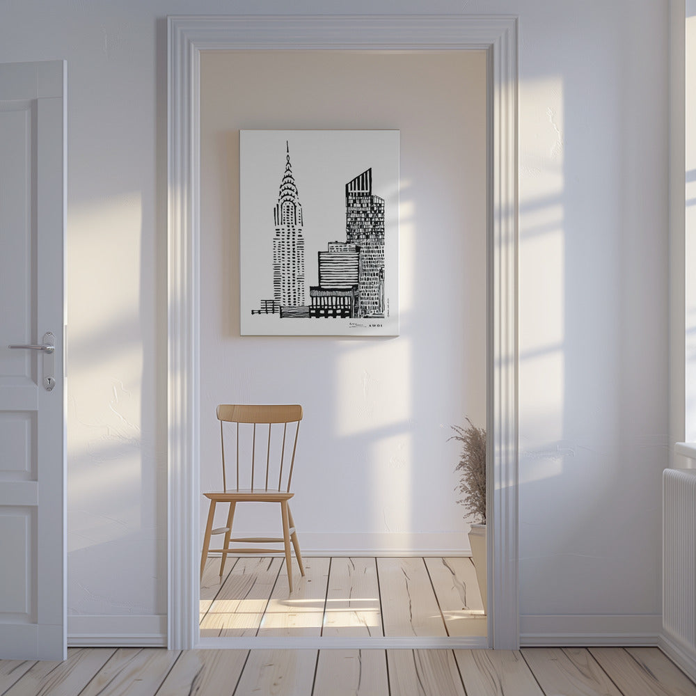 Skyline von New York City mit Wolkenkratzern | Leinwand-Bilder