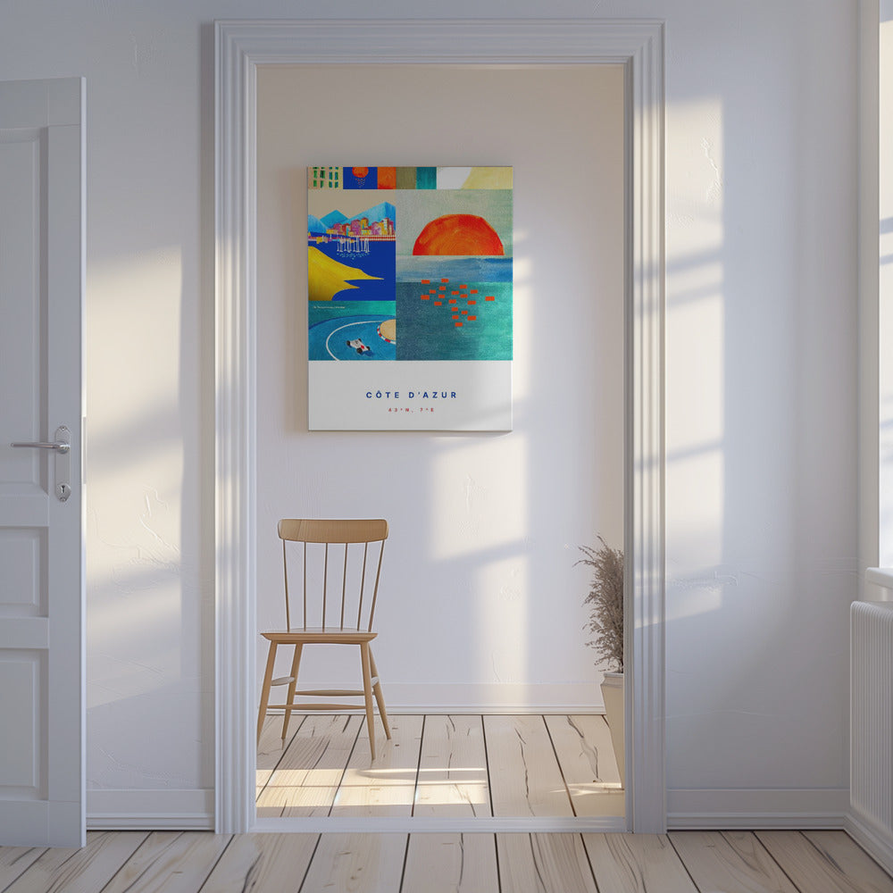 MODERN RIVIERA: COLOURFUL CÔTE D'AZUR POSTER | Canvas