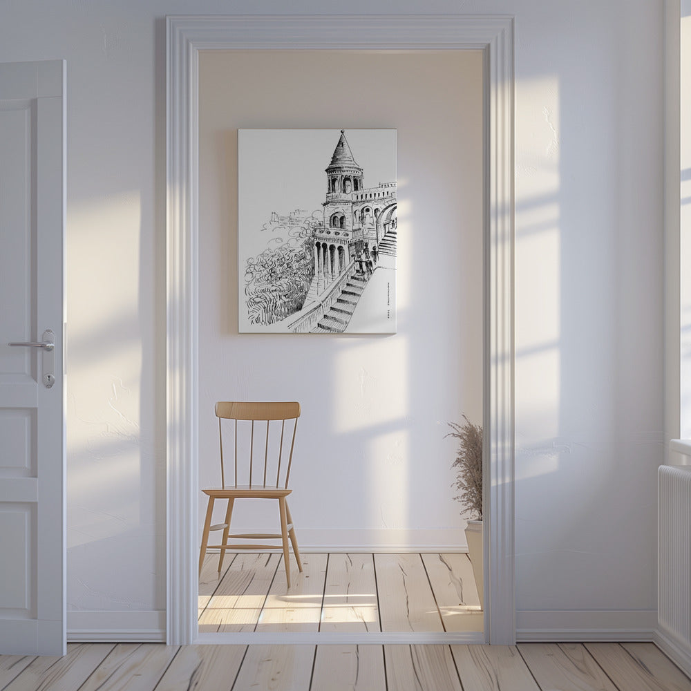 Budapest Fairy Tale Castle, Hungary City Art Print | Canvas