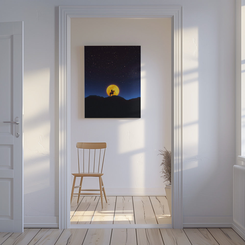 The Rider and the Moon | Canvas
